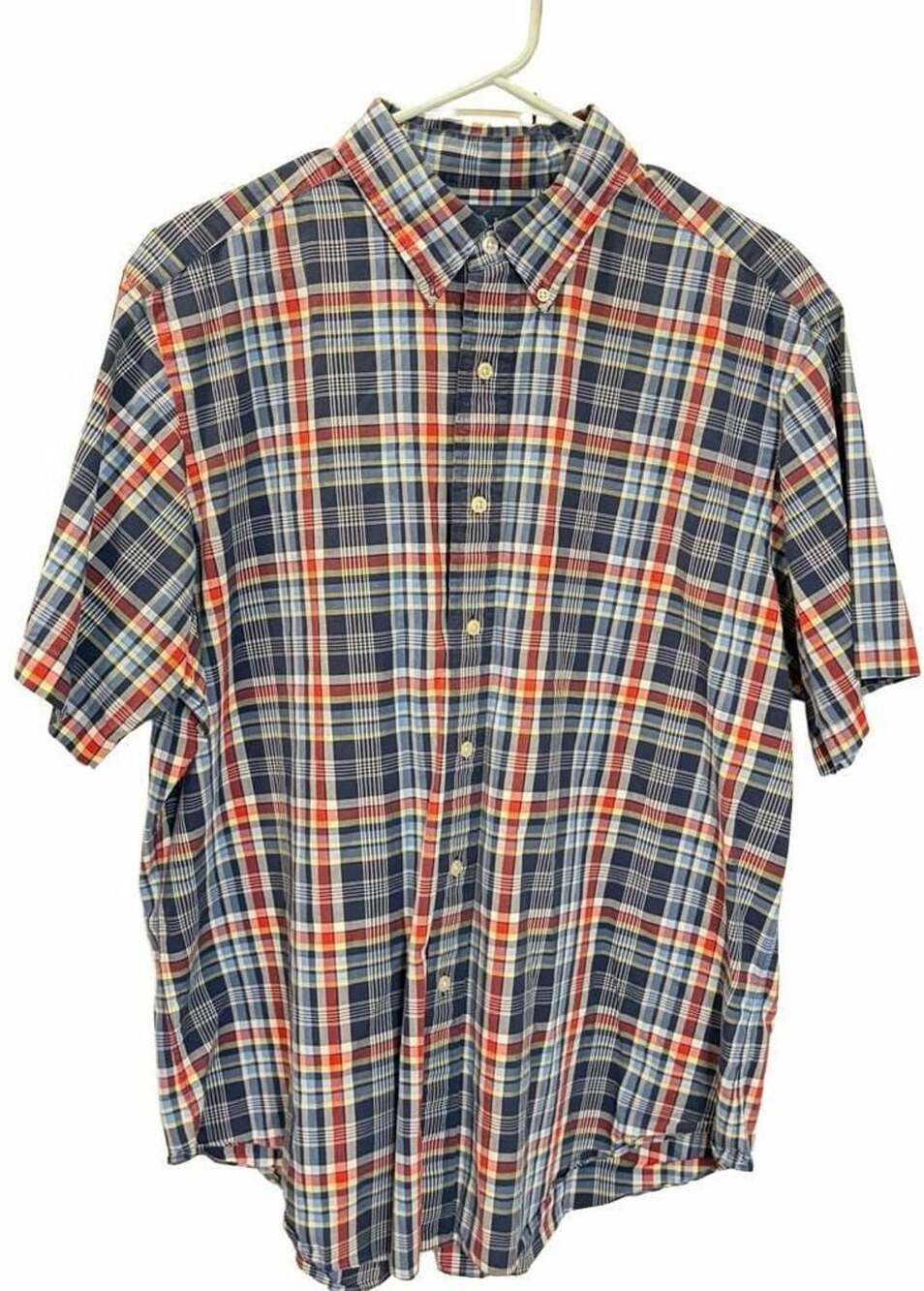 Polo Ralph Lauren Men’s XL Classic Fit Madras Plaid Short Sleeve Button Shirt